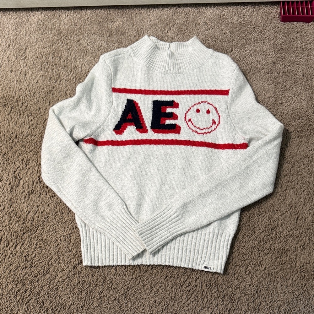 American Eagle Outfitters White Knit Sweater